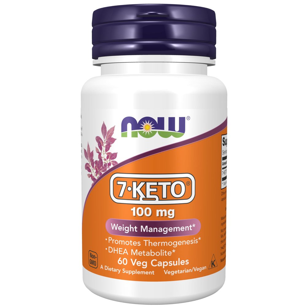 NOW Supplements, 7-Keto (DHEA Acetate-7-one) 100 mg, 60 Veg Caps