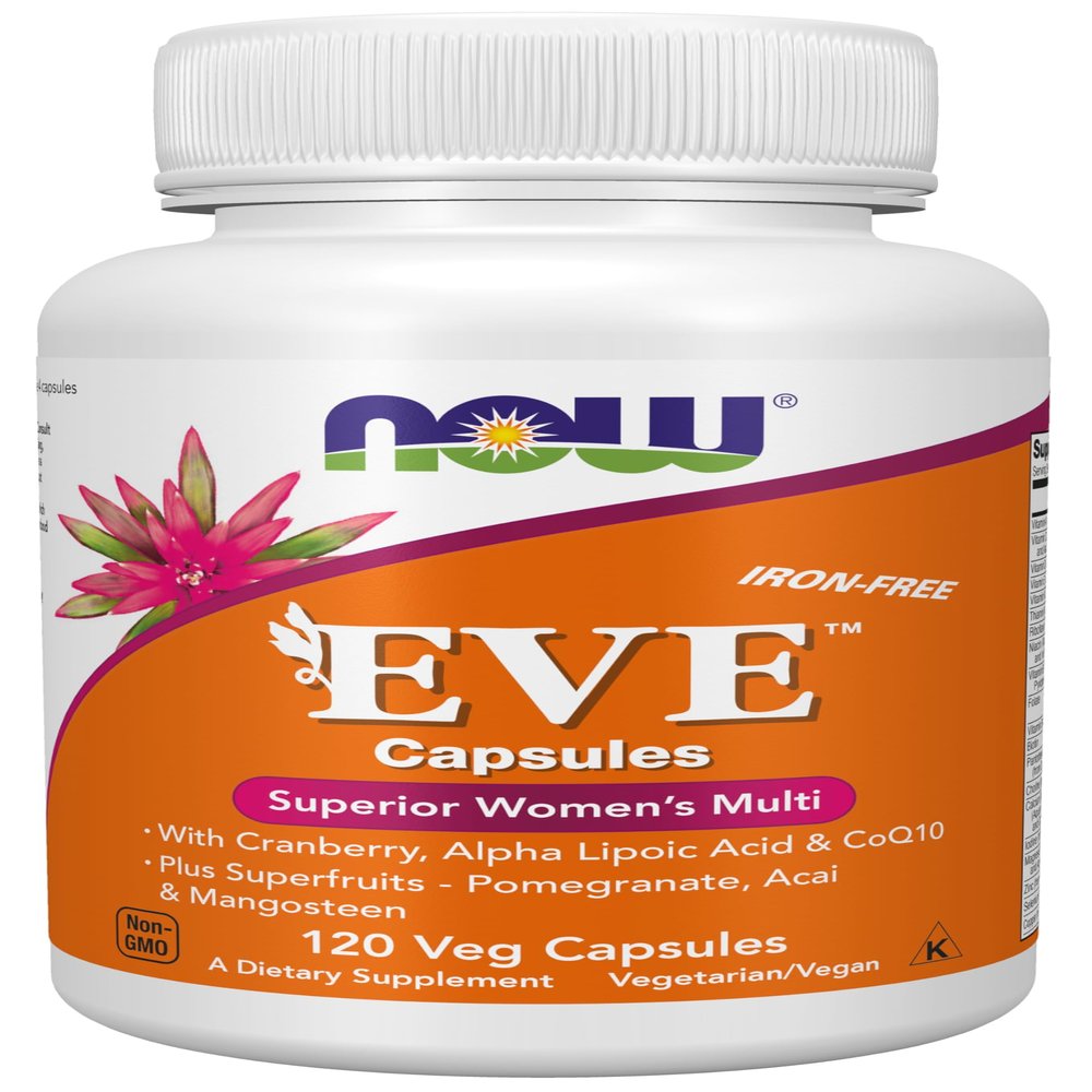NOW Supplements, Eve Women's Multivitamin, Iron-Free, 120 Veg Caps