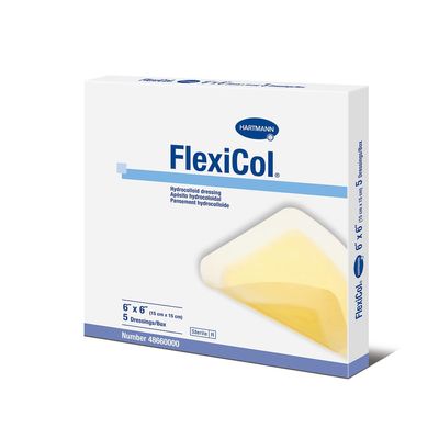 Conco Flexicol Hydrocolloid Dressing 5"X5" Pad 6"X6" Overall - Box of 5 - Model 48660000