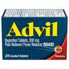 Advil Pain Reliever and Fever Reducer, Ibuprofen 200mg for Pain Relief - 24 Coated Tablets view 1