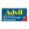 Advil Pain Reliever and Fever Reducer, Pain Relief Medicine with Ibuprofen 200mg for Headache, Backache, Menstrual Pain and Joint Pain Relief - 100 Coated Tablets view 1