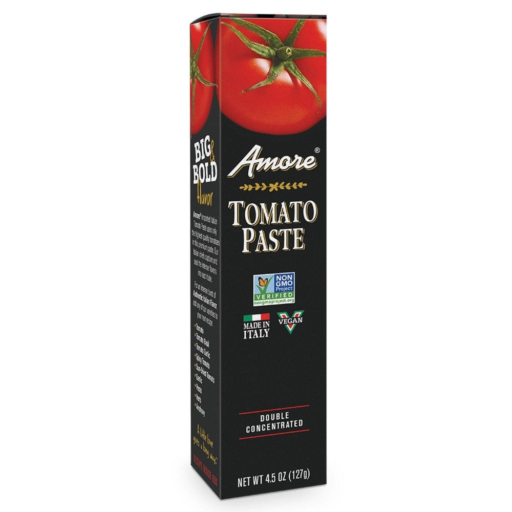 Amore Vegan Tomato Paste In A Tube - Non GMO Certified and Made In Italy (Pack of 1)