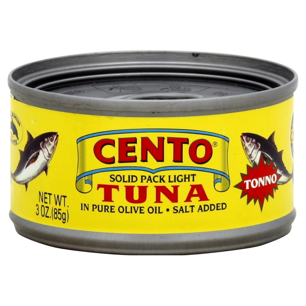 Cento Solid Packed Tuna in Olive Oil, 3-Ounce Cans (Pack of 24)