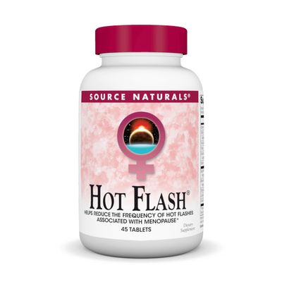Source Naturals Hot Flash - Helps Reduce The Frequency of Hot Flashes Associated with Menopause, Non-GMO Soy - 45 Tablets