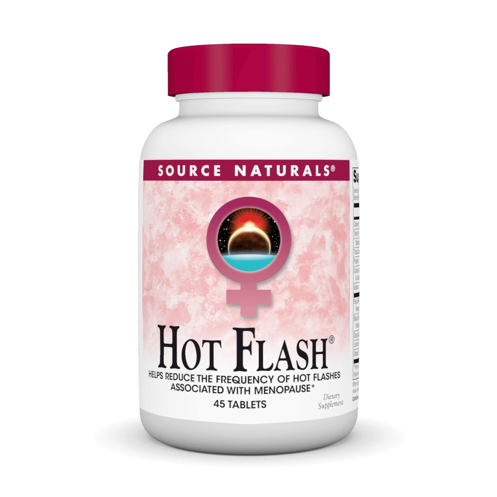 Source Naturals Hot Flash - Helps Reduce The Frequency of Hot Flashes Associated with Menopause, Non-GMO Soy - 45 Tablets