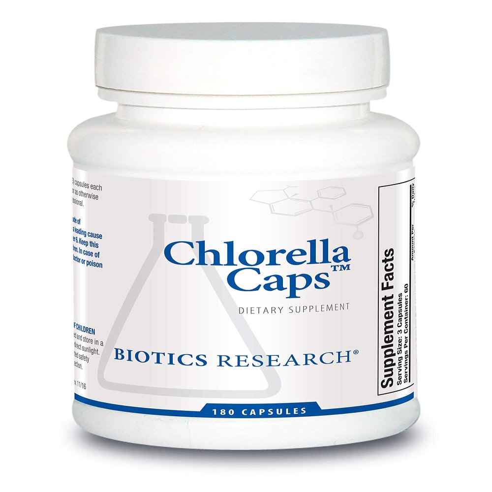 Biotics Research Chlorella Capsules Chlorella Supplements for Digestion, Detox, and Immune Support 180 Capsules
