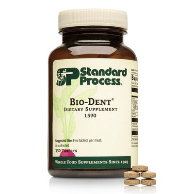 Standard Process Bio-Dent - Dietary Supplement for Skeletal Health - Teeth & Bone Function Support - Skeletal & Collagen Supplement - 330 Tablets