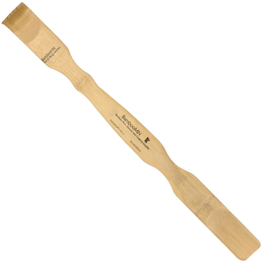 BambooMN 60 Pieces 18 Inch Handheld Combination Bamboo Back Scratcher Shoehorn