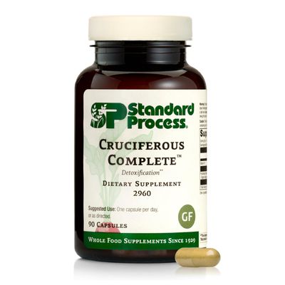 Standard Process Cruciferous Complete - Whole Food Antioxidant, Detox and Liver Support with Vitamin K, Organic Kale and Brussel Sprouts - 90 Capsules