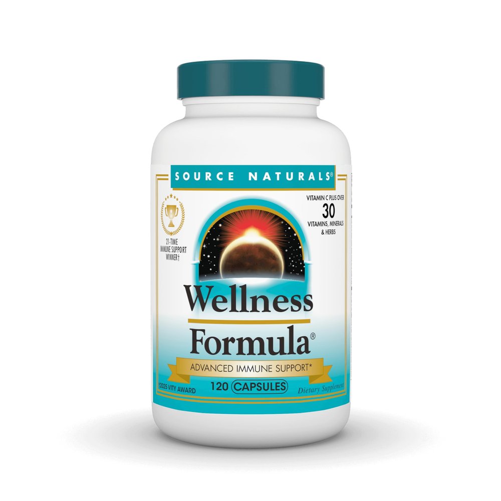 Source Naturals Wellness Formula, Advanced Immune Support*, Bio-Aligned Vitamins & Herbal Defense - Immune System Support Supplement & Immunity Booster - 120 Capsules