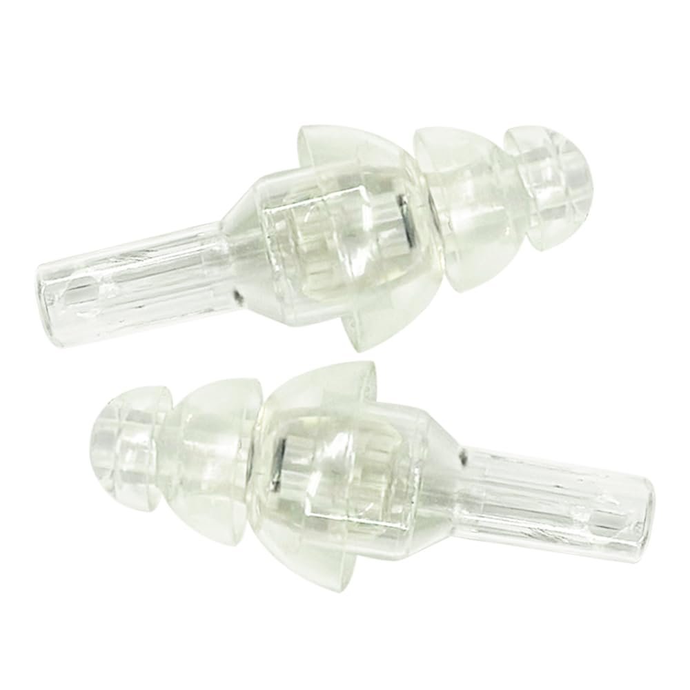 Etymotic Research ER20 High-Fidelity Earplugs (Concerts, Musicians, Airplanes, Motorcycles, Sensitivity and Universal Hearing Protection) - Standard, Clear Stem w/ Frost Tip