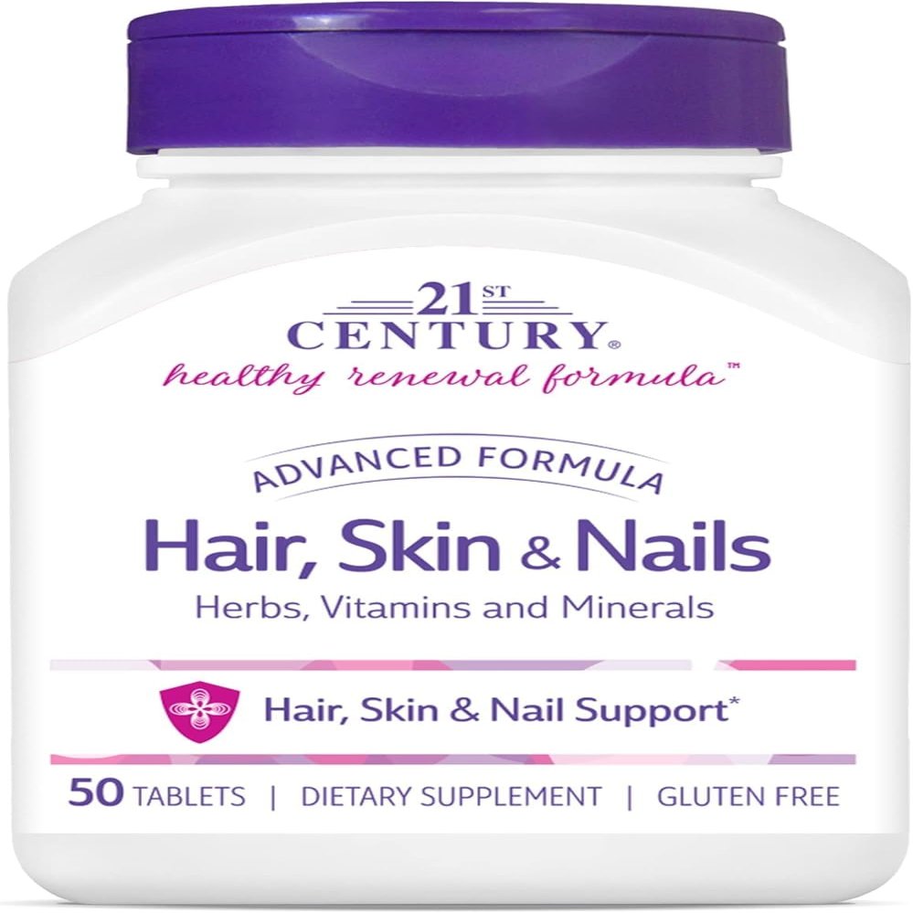 21st Century Hair, Skin and Nails 50 Caplet, (Pack of 2)