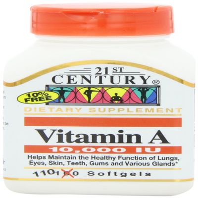 21st Century A 10,000 I.U. Softgels, 110 Count (Pack of 2)