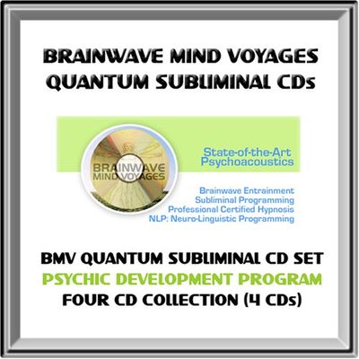 BMV Quantum Subliminal CD Set- 4 SUBLIMINAL CDs - Advanced Psychic Ability / Psychic Development Program (ESP, Clairvoyance, Dreams, Astral Travel & Telepathy - Develop Supernatural Powers - Paranormal / Psychic CD Collection with Brainwave Entrainme
