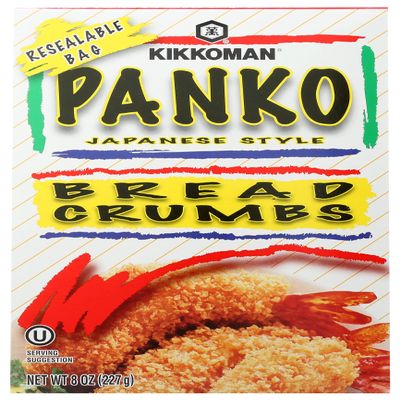 Kikkoman Panko Bread Crumbs, 8-Ounce Packages (Pack of 12)