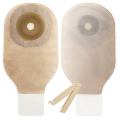 Premier Flextend Colostomy Pouch Drainable 1.25" Stoma 12"L 1pc System Transparent 8638, 10 Ct