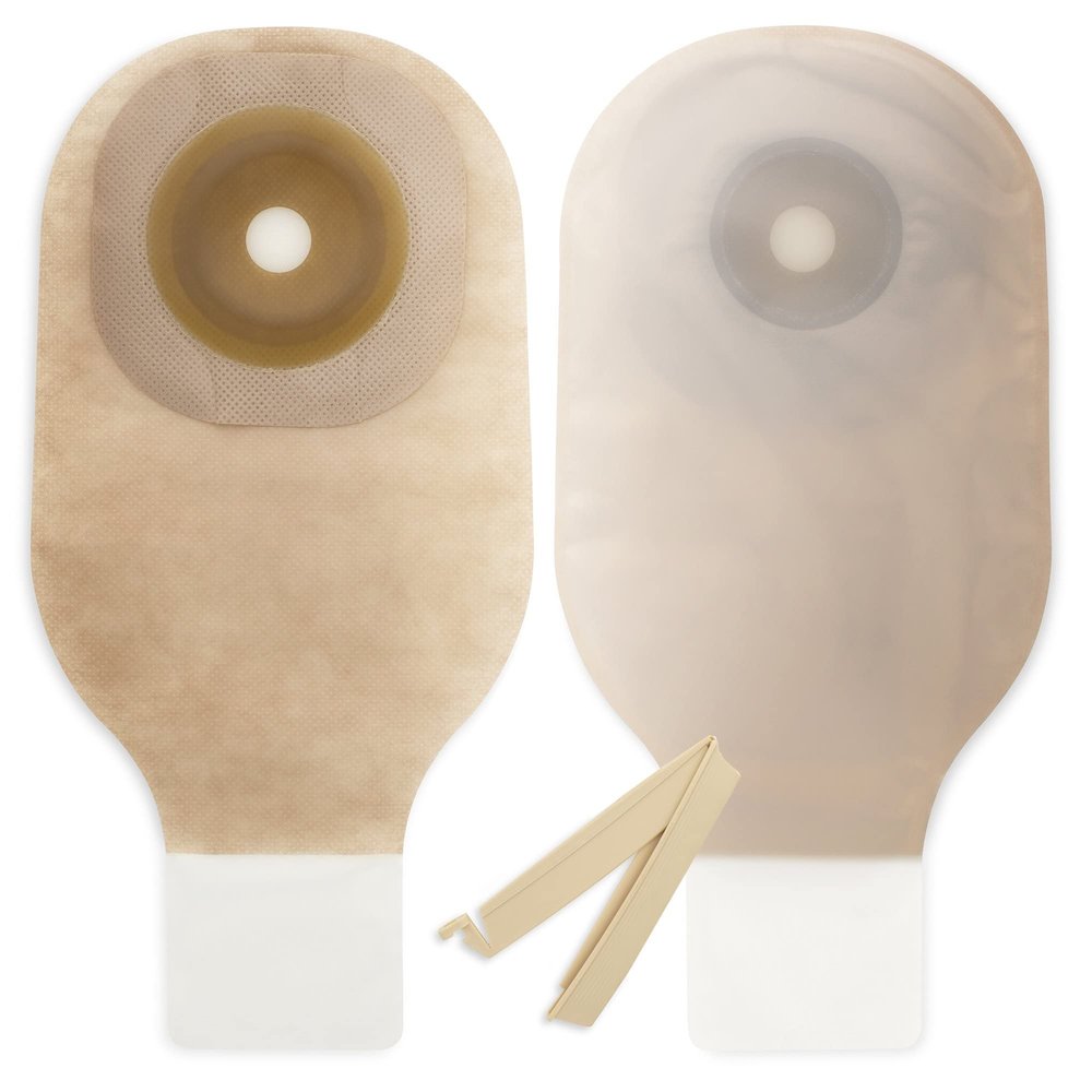 Premier Flextend Colostomy Pouch Drainable 1.25" Stoma 12"L 1pc System Transparent 8638, 10 Ct