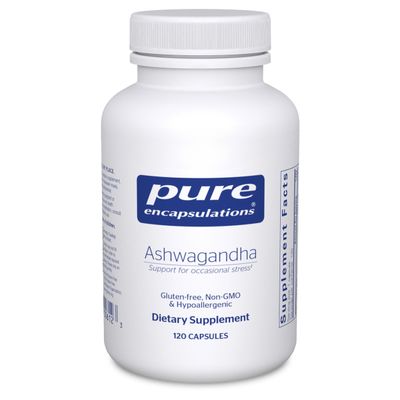 Pure Encapsulations Ashwagandha - 500 mg Ashwagandha Extract - Metabolism & Stress Support - Immune Support - GMO Free & Vegan - 120 Capsules