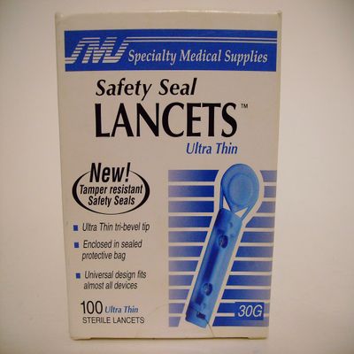 Safety Seal Lancets 30g 100 Sterile Lancets