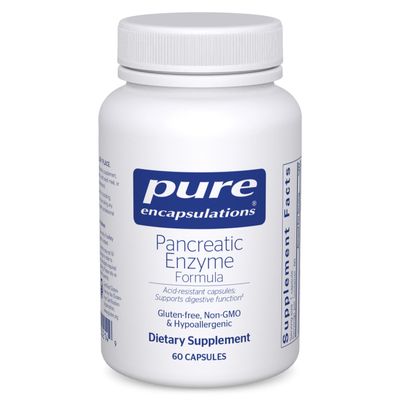 Pure Encapsulations Pancreatic Enzyme Formula - Digestive Enzymes for Digestion - Strengthens Gut Health* - Targeted Delivery Capsules - Gluten Free & Non-GMO - 60 Capsules