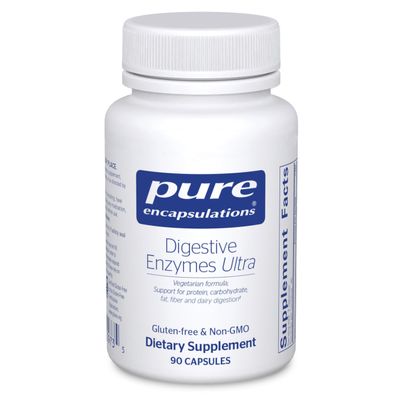 Pure Encapsulations Digestive Enzymes Ultra - Vegetarian Digestive Enzyme Supplement to Support Protein, Carb, Fiber, and Dairy Digestion* - 90 Capsules