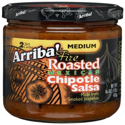 Arriba! Fire Roasted Mexican Chipotle Salsa, Medium, 16-Ounce Jars (Pack of 3)