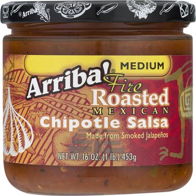 Arriba! Fire Roasted Mexican Chipotle Salsa Medium 16-Ounce (Pack of 3)