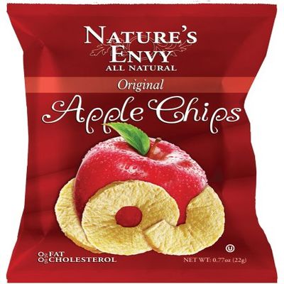 Nature's Envy Apple Chips Original, 0.77 Ounce Bags (Pack of 24)