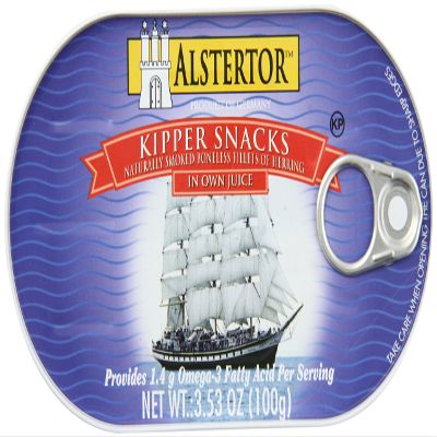Alstertor Kipper Snacks, 3.53-Ounce Tins (Pack of 18)
