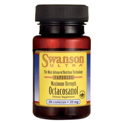 Swanson Maximum-Strength Octacosanol 20 Milligrams 30 Capsules