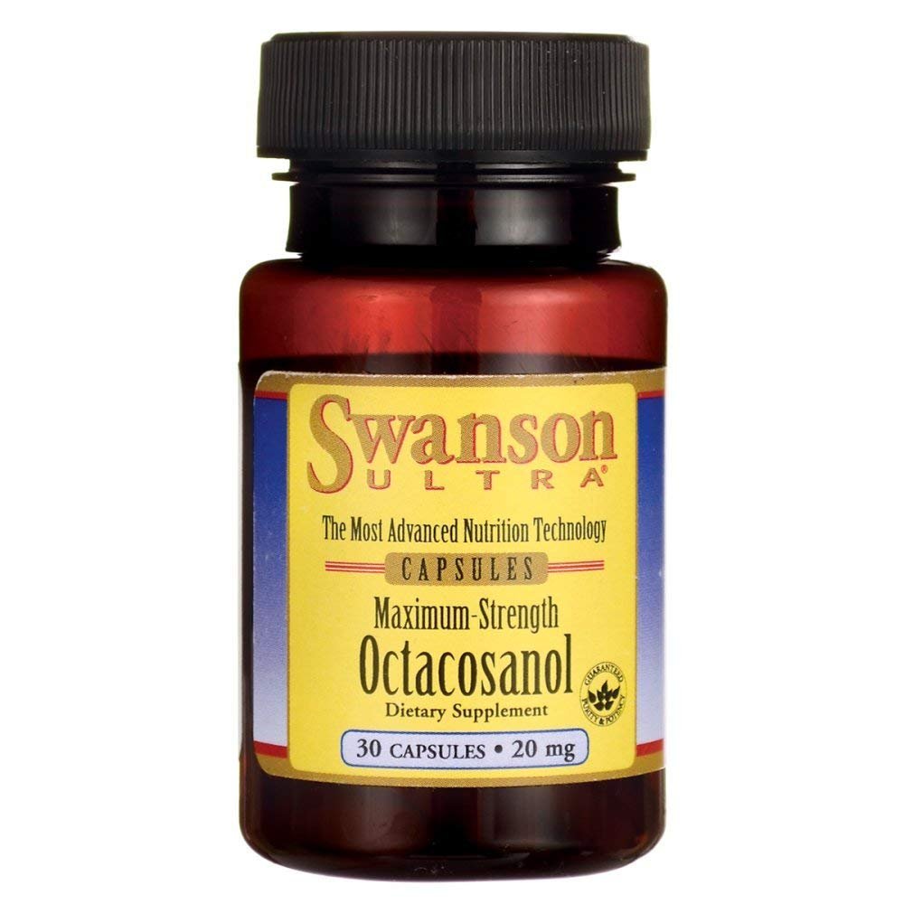 Swanson Maximum-Strength Octacosanol 20 Milligrams 30 Capsules