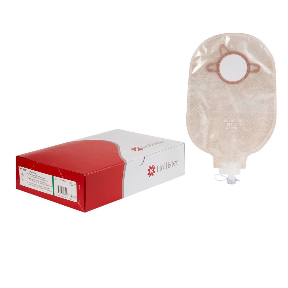 New Image Drainable 9 Inch Length, Maxi 2pc System Urostomy Pouch 9 Inch Length, Maxi 18402, 10 Ct