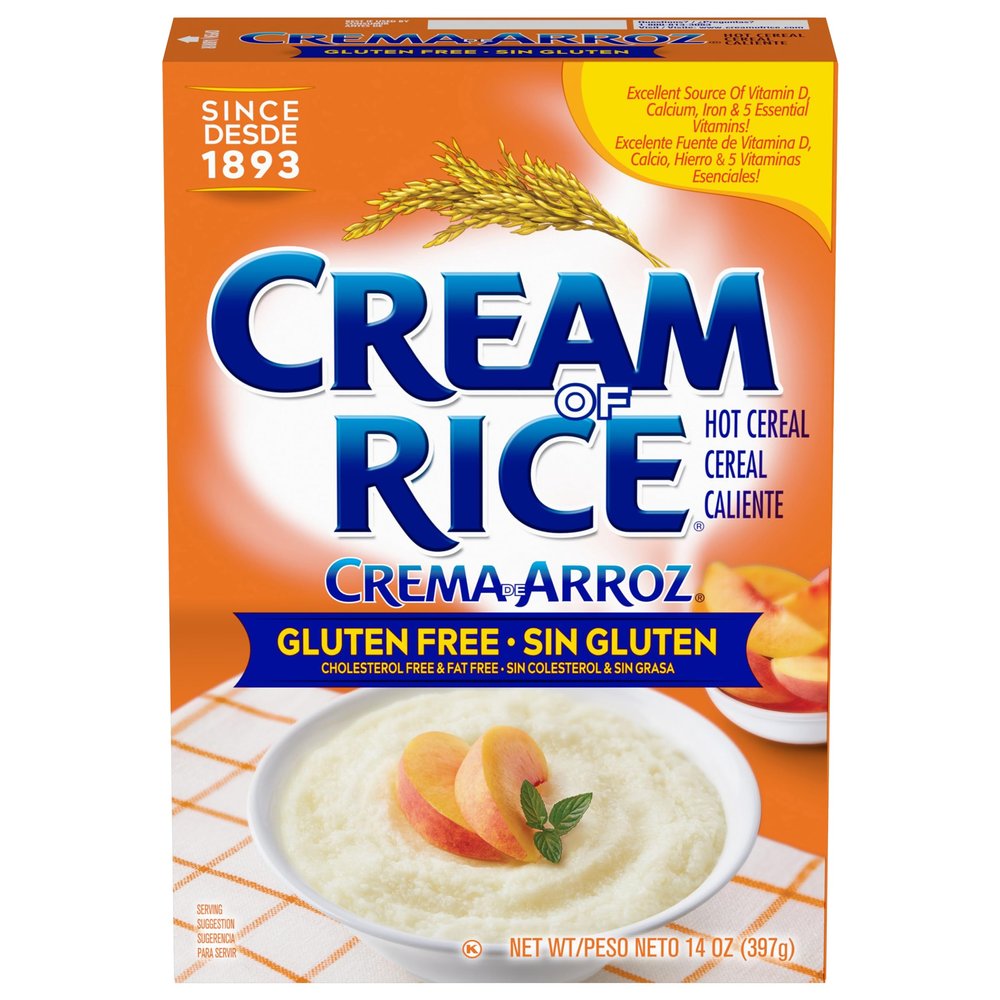 Cream of Rice Crema de Arroz Libre de Gluten Cereal Caliente, 14 Ounce (Pack of 12)