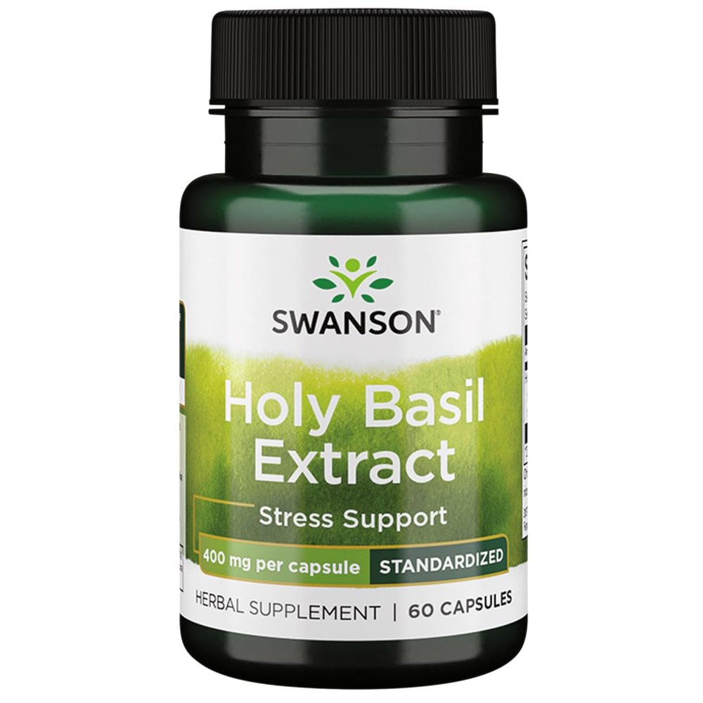 Swanson Holy Basil Extract (Tulsi) 400 Milligrams 60 Capsules