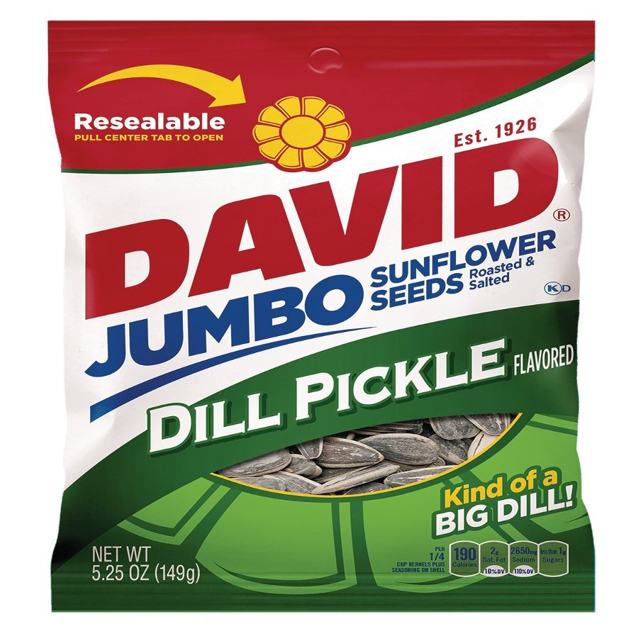 David Dill Pickle Sunflower Seeds, 5.25-Ounce Bags (Pack of 48)