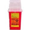 BD 1.5 Qt. Phlebotomy Nestable Sharps Collector, Red Base/Natural Top, Dual Access, 1 Each, BD 305487 view 1