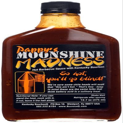 BOURBON Q Bbq Sauce Pappys Moon Shine Madness, 12.7 OZ