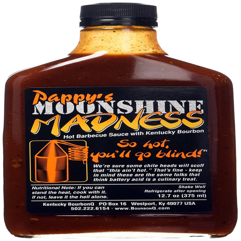 BOURBON Q Bbq Sauce Pappys Moon Shine Madness, 12.7 OZ