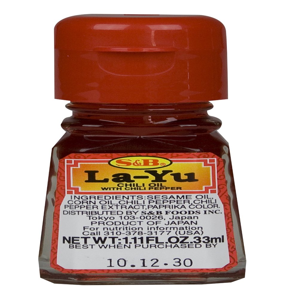 S&B Layu Chili Oil with Peppers, 1.11-Ounce (Pack of 10)