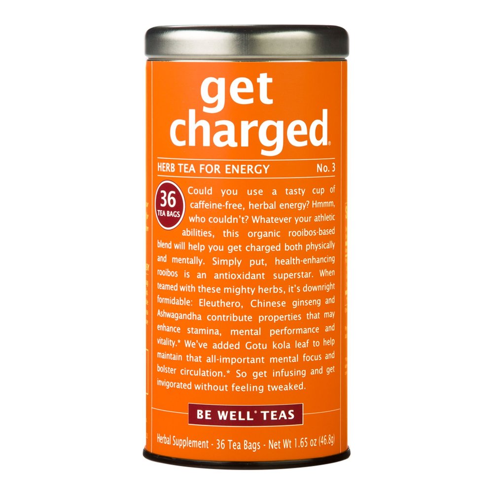 The Republic of Tea - Get Charged Herb Tea for Energy, 36 Tea Bags, Tin | Red Tea | Caffeine-free