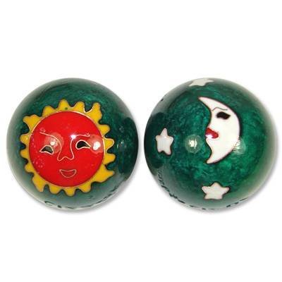 M.V. Trading Asian Chinese Sun and Moon Stress Health Balls with Chimes