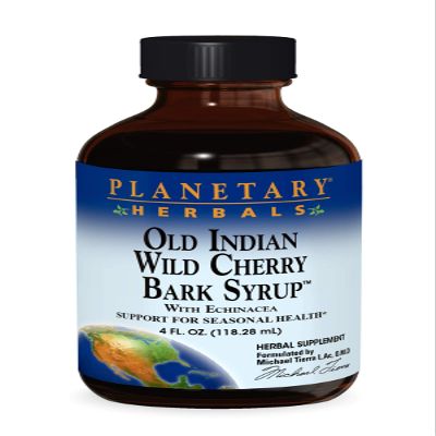Planetary Herbals Old Indian Wild Cherry Bark Syrup with Echinacea - Natural - 4 oz