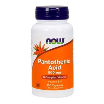 Pantothenic Acid, 500 mg, 100 Caps by Now Foods (Pack of 6)