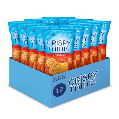 Quaker Crispy Minis Cheddar 100g/3.5oz (12pk) {Imported from Canada}