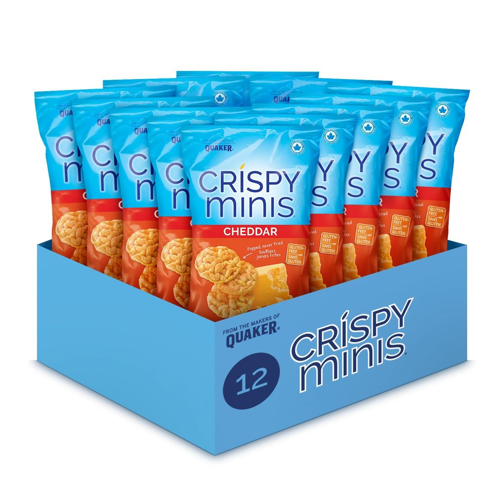Quaker Crispy Minis Cheddar 100g/3.5oz (12pk) {Imported from Canada}