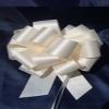 10 Pull String Bows - Gift Wrap Packaging - 5" 20 Loops - 1 1/4" - Ivory view 1