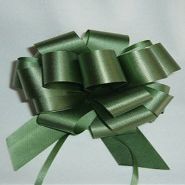 10 Pull String Bows - Gift Wrap Packaging - 5" 20 Loops - 1 1/4" - Forest Green