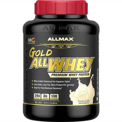 ALLMAX Nutrition GOLD ALLWHEY, French Vanilla - 5 lb - 24 Grams of Protein Per Scoop - Gluten Free, Low Carb & Low Sugar - Approx. 71 Servings