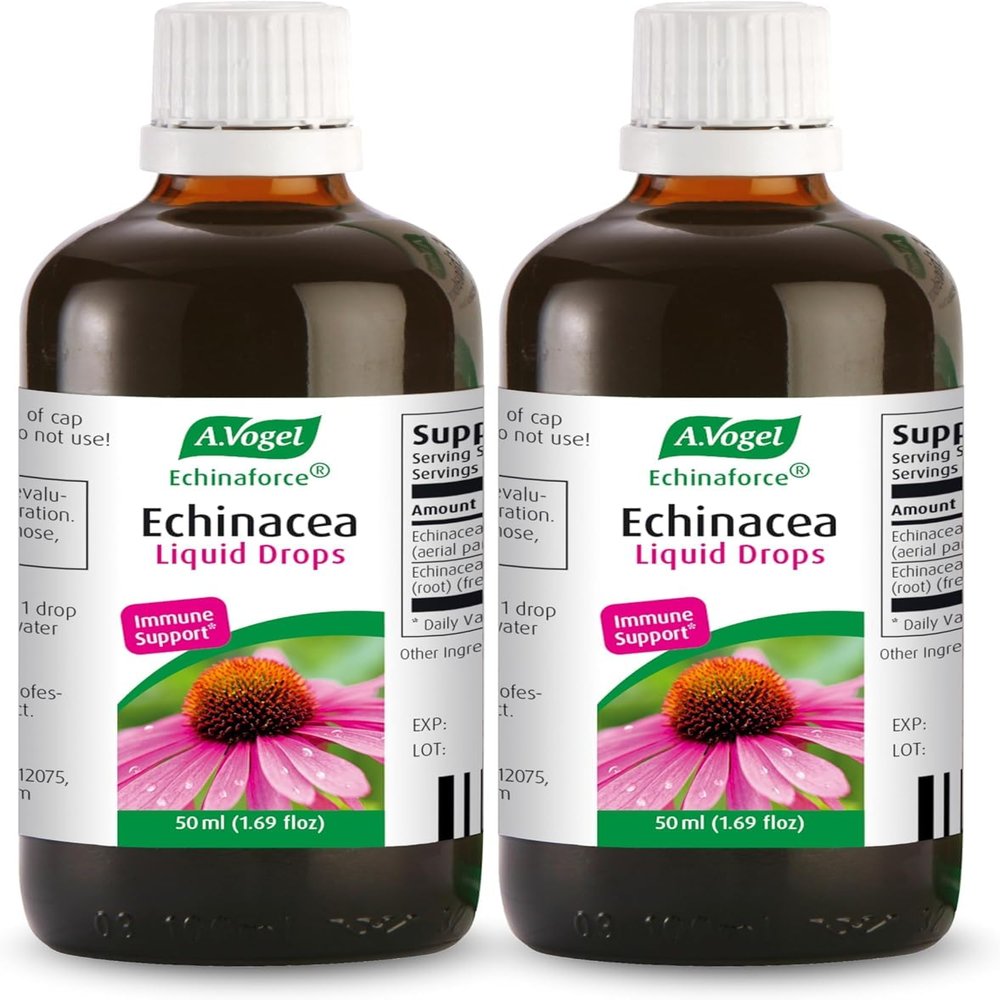 A. Vogel Echinaforce Natural Immune Support Liquid Extract Drops - Fresh Organic Echinacea - Fast Absorbing Herbal Supplement - Daily Immune Health - 1.7 Fl Oz (2 Pack)