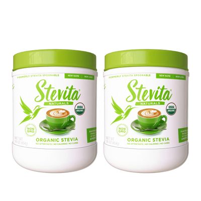 Stevita Organic Stevia - 16 oz, Pack of 2 - Stevia & Erythritol All-Natural Sweetener, No Calories - USDA Organic, Non-GMO, Vegan, Keto, Paleo, Gluten Free - 1816 Total Servings